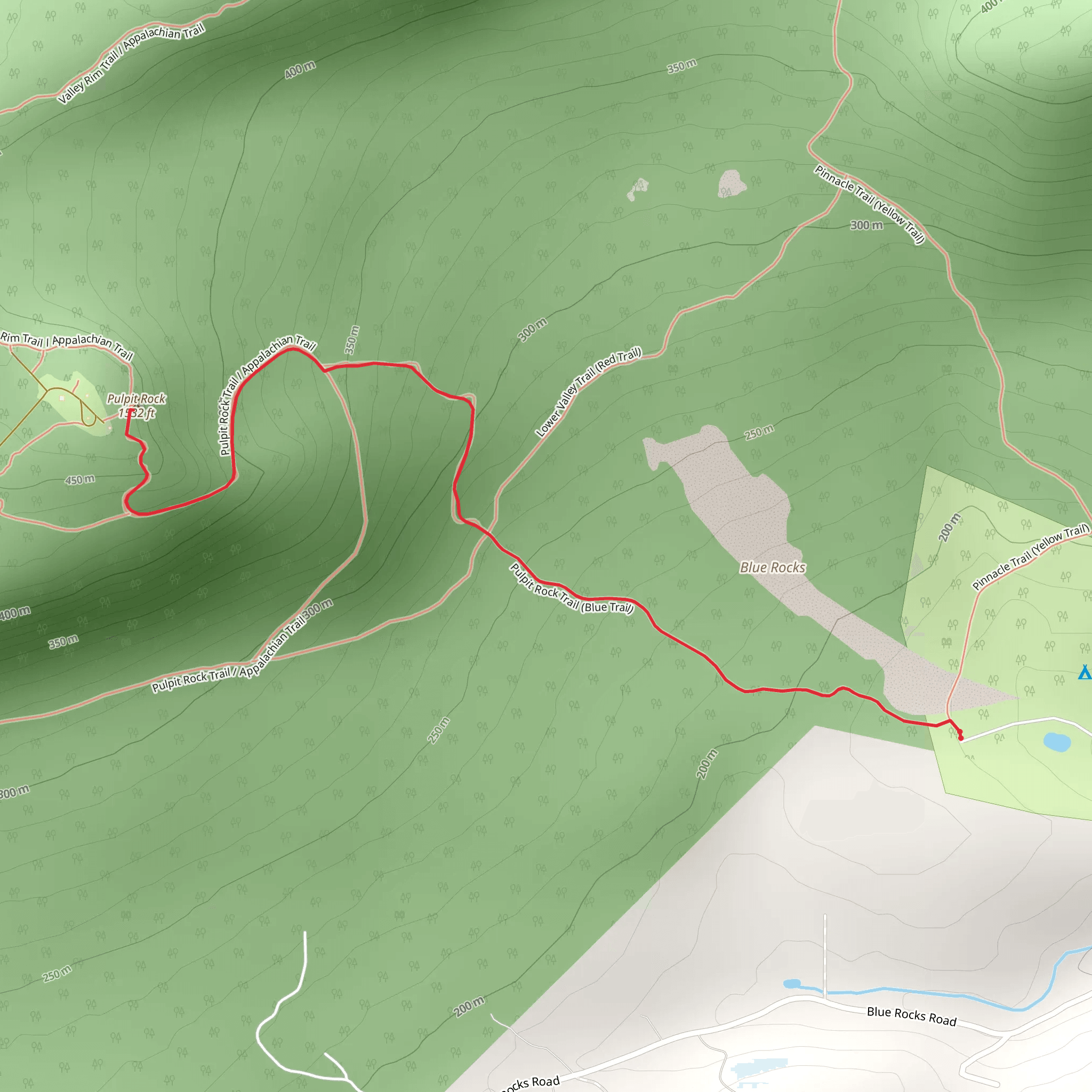 Pulpit Rock mobile static map