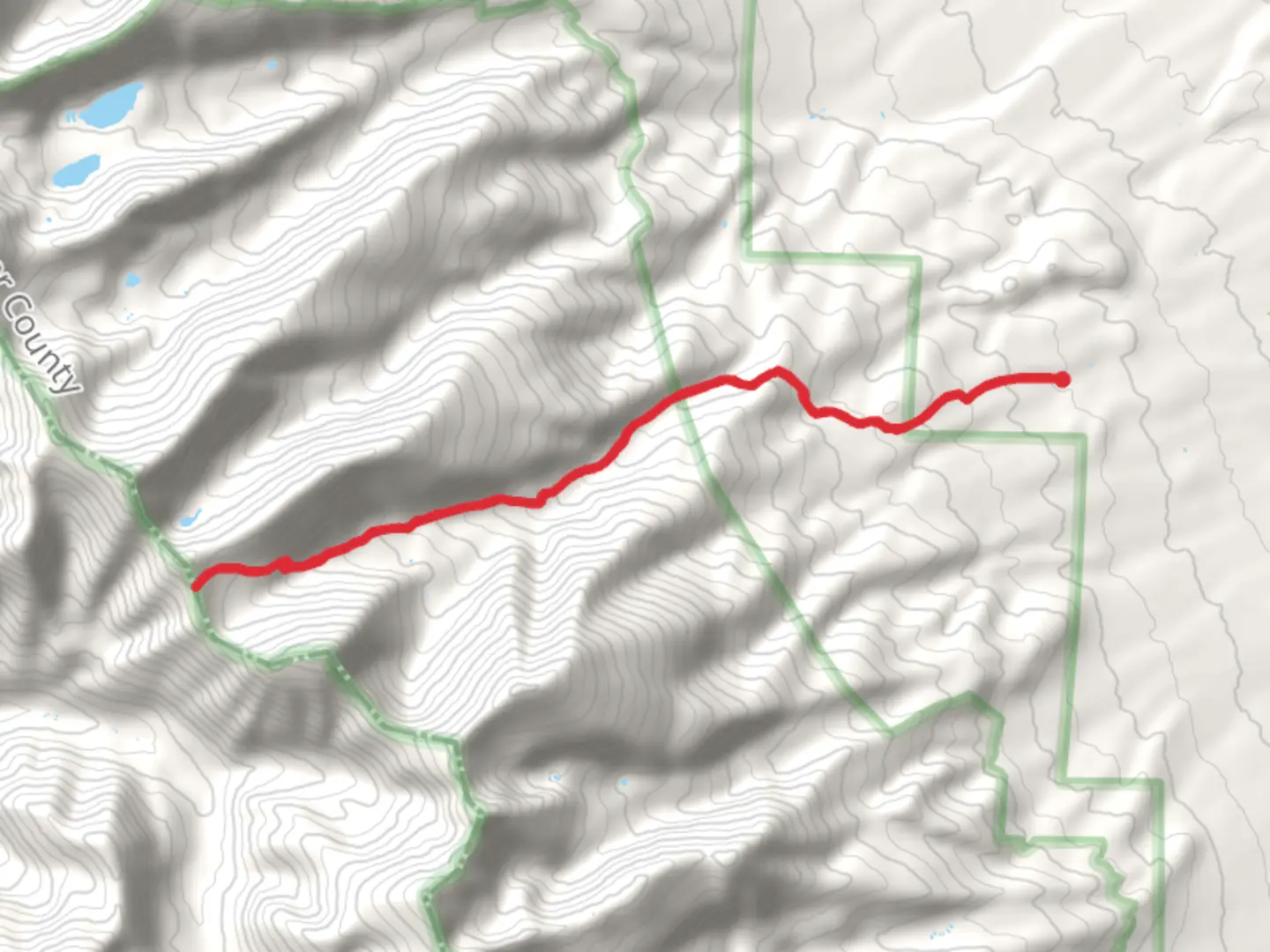 An image depicting the trail South Brush Trail and its surrounding area.