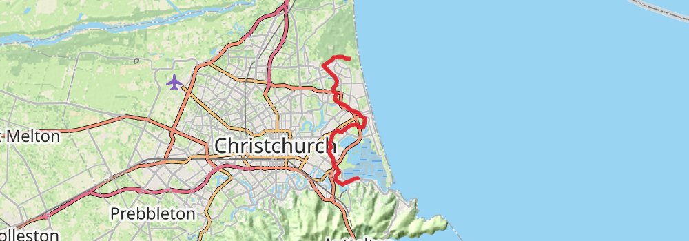 The Christchurch 360 Trail stage 2 Map