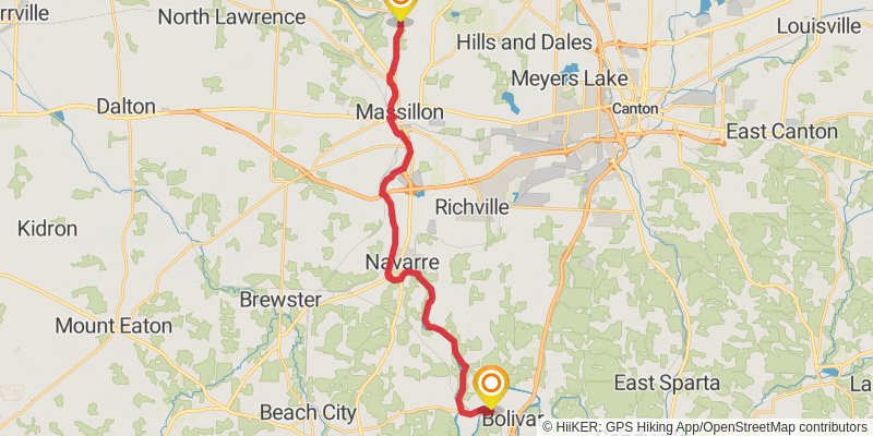Ohio Erie Canal Towpath Trail stage 6 Map