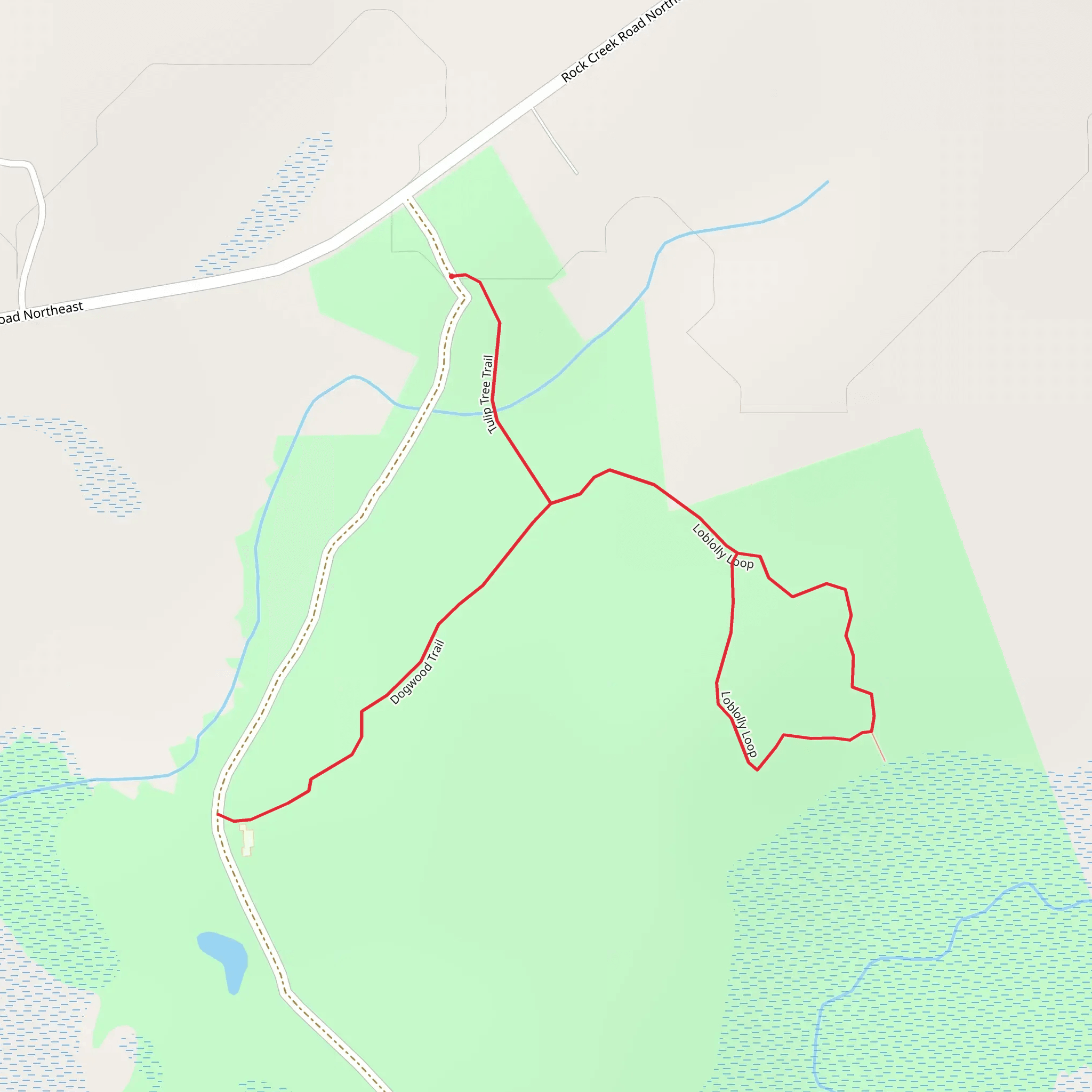 Dogwood and Loblolly Loop mobile static map