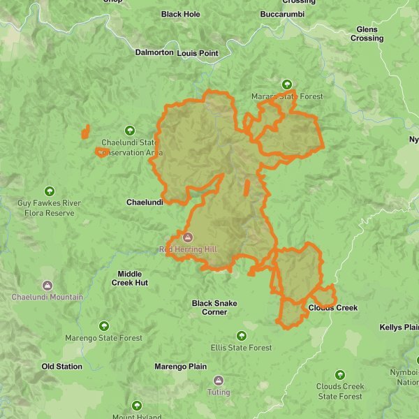 Chaelundi National Park mobile static map