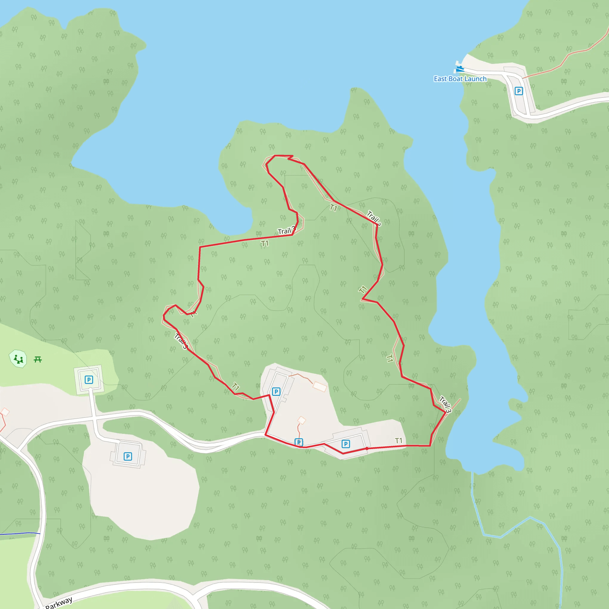 Trail 3 Loop mobile static map