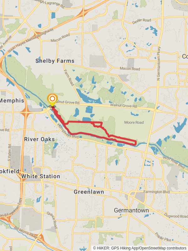 Wolf River Loop Trail - Yellow and Blue