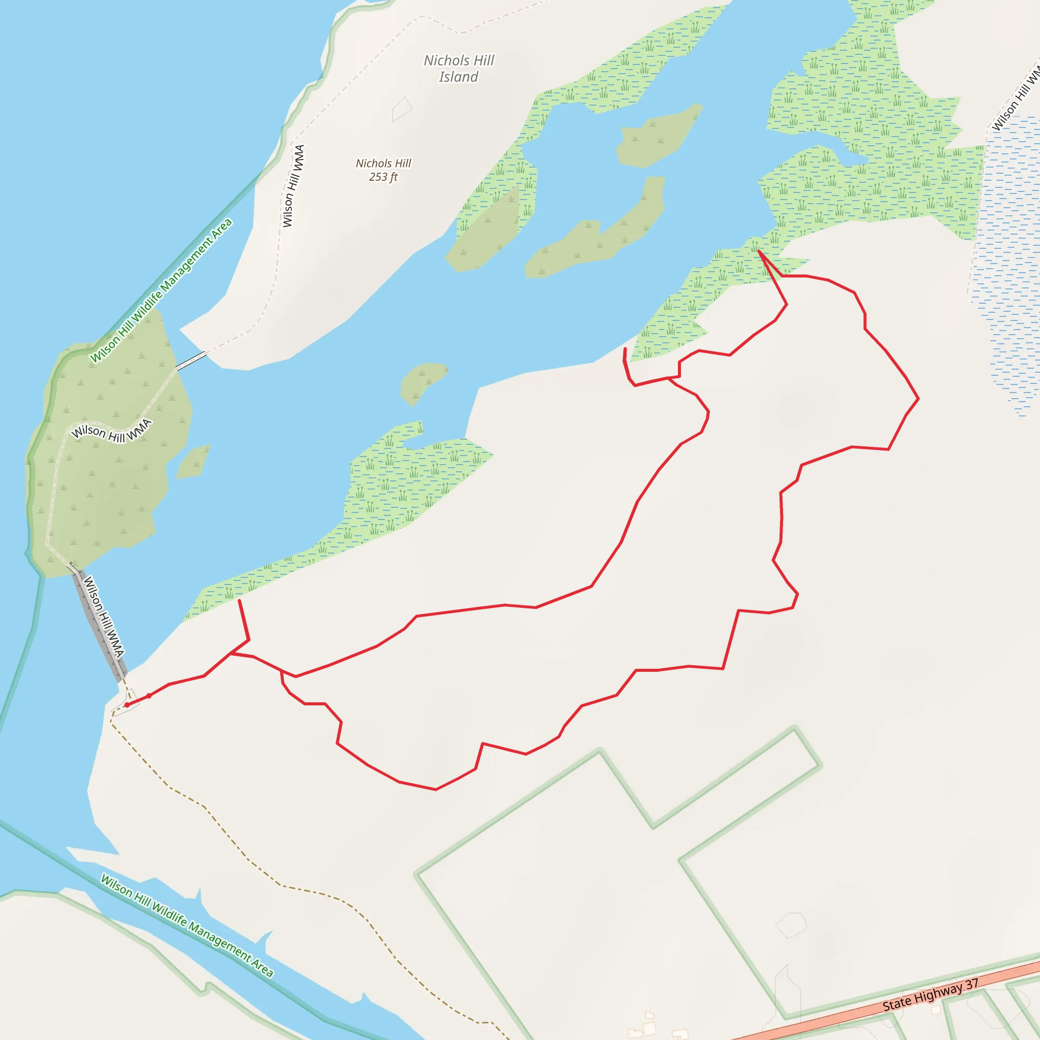 Wilson Hill WMA Loop mobile static map