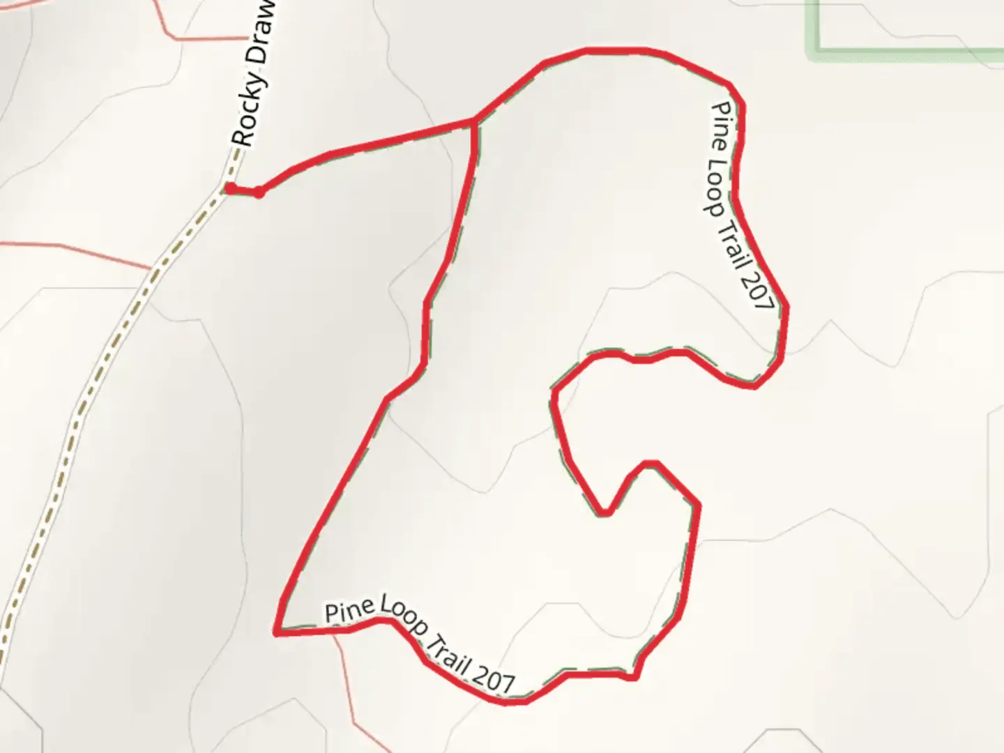 An image depicting the trail Pine Loop Trail and its surrounding area.