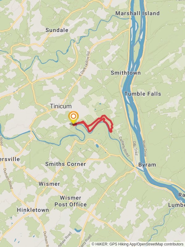 Tohickon Creek from Tory Road mobile static map