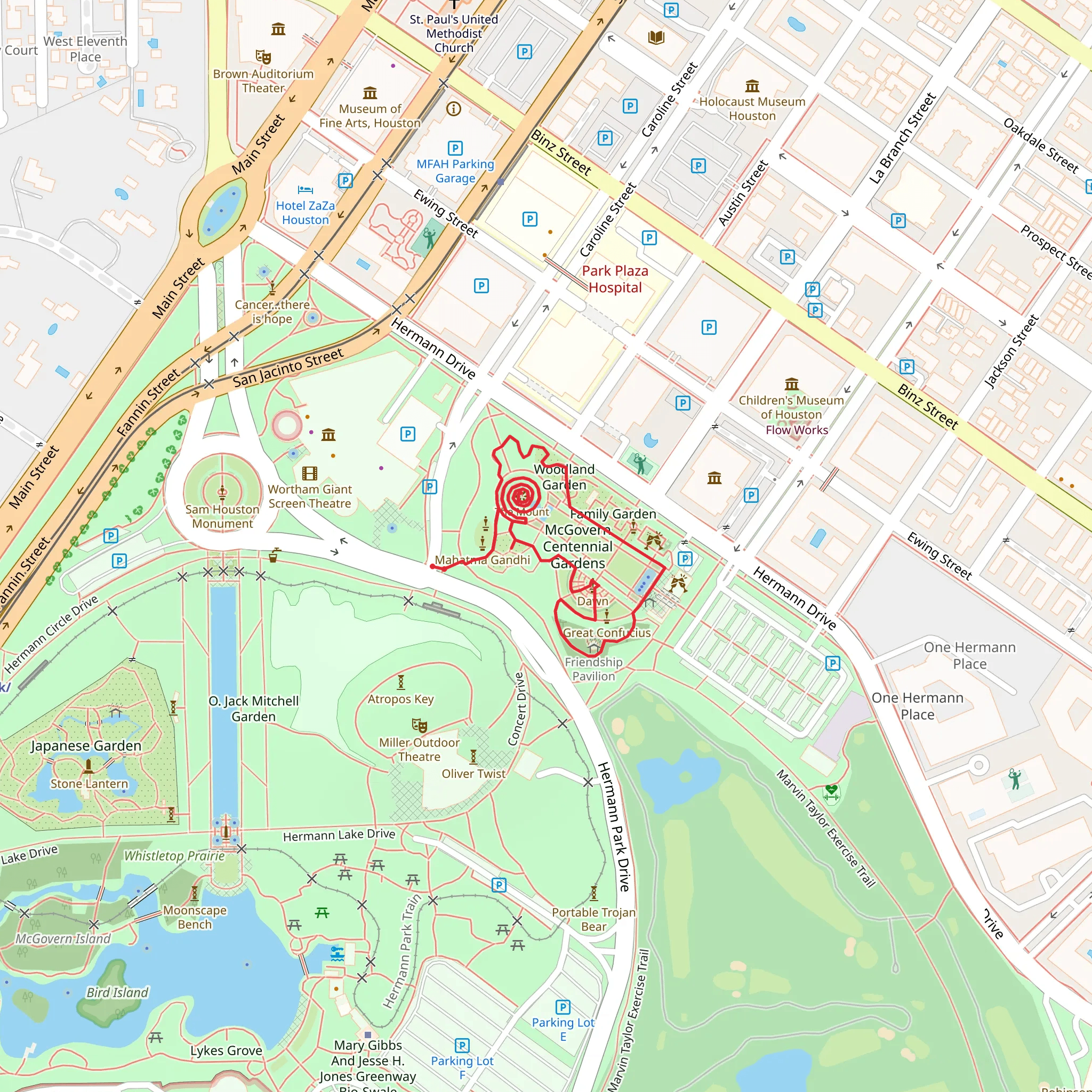 McGovern Centennial Gardens Loop mobile static map