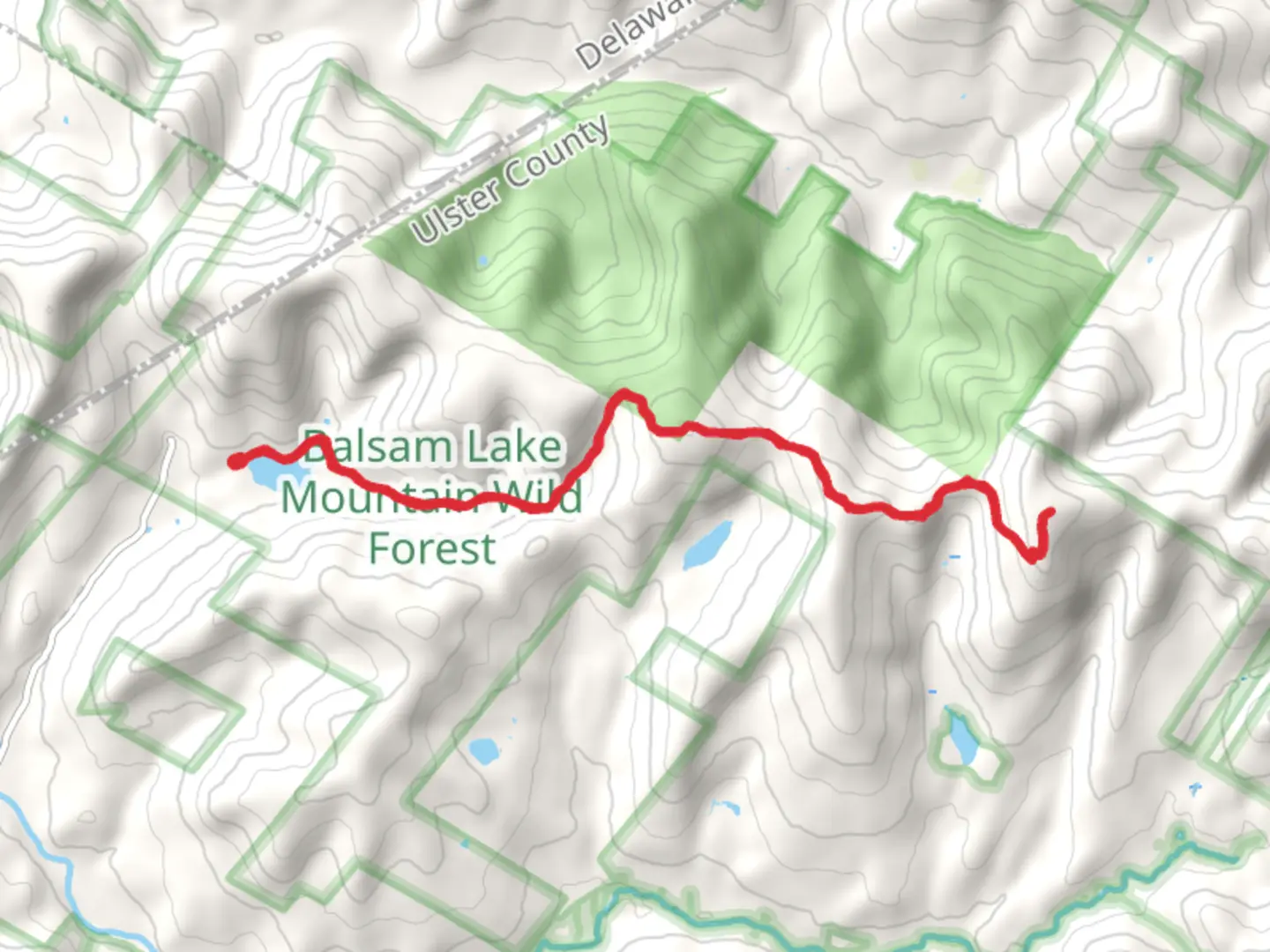 An image depicting the trail Millbrook Ridge and Balsam Lake Mountain via Finger Lakes Trail and its surrounding area.
