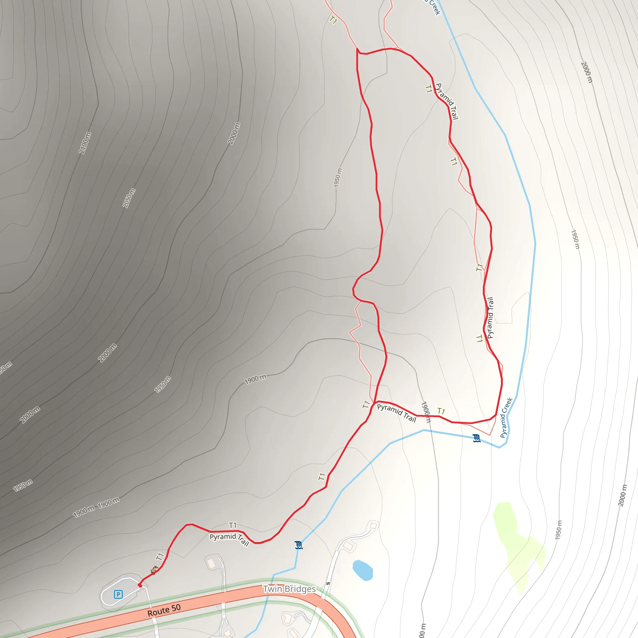 Pyramid Creek Loop Trail mobile static map