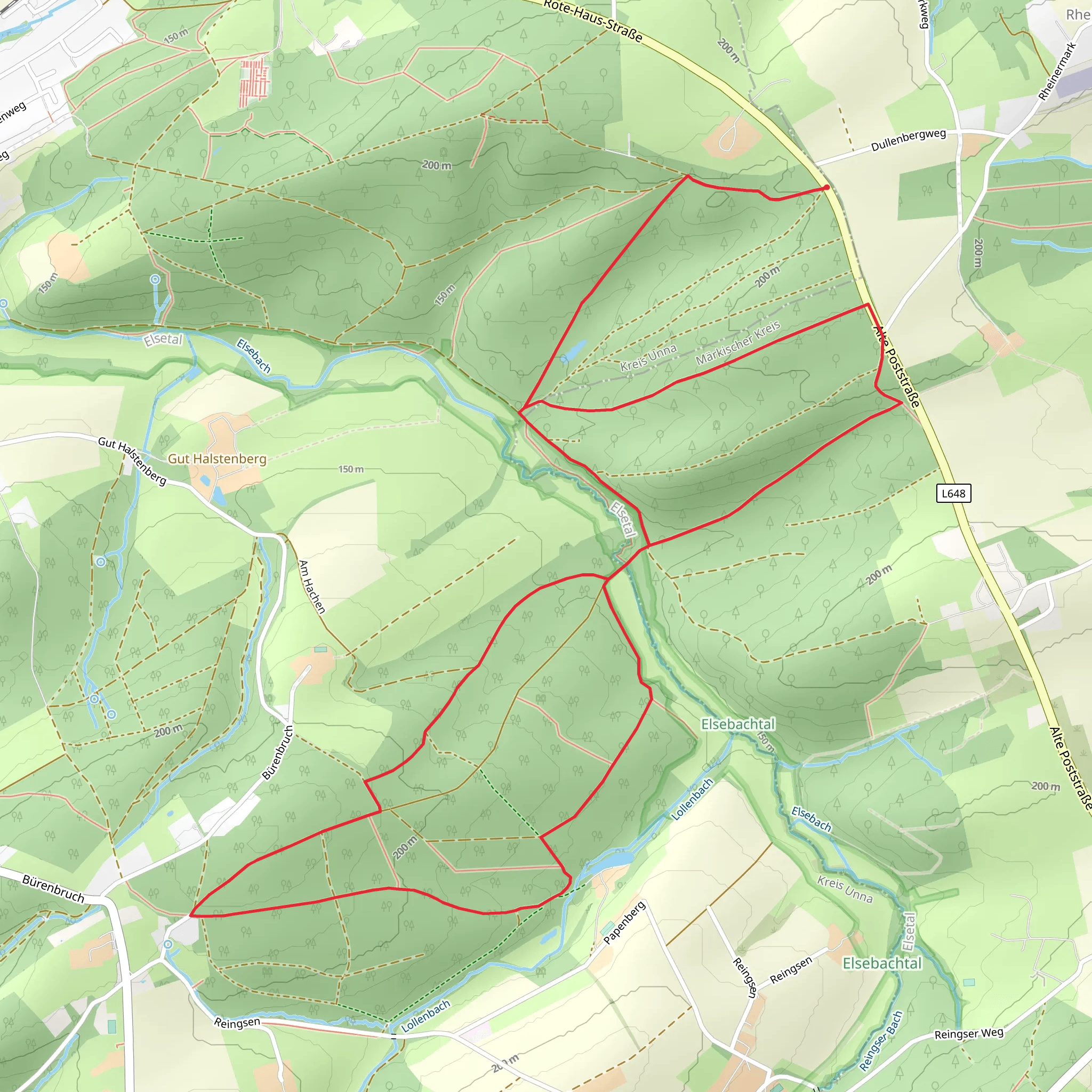 Schüttholz and Papenberg Loop via Elsebad Rundweg A7 mobile static map