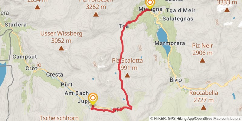 Walserweg stage 9 Map