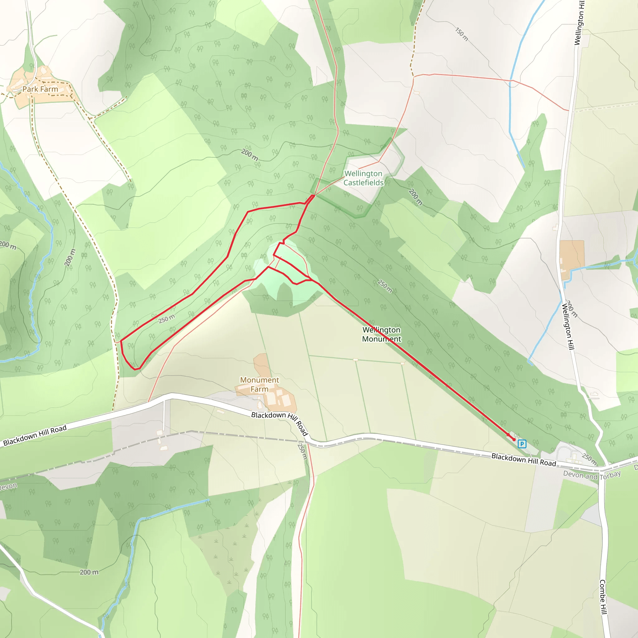 Wellington Monument mobile static map