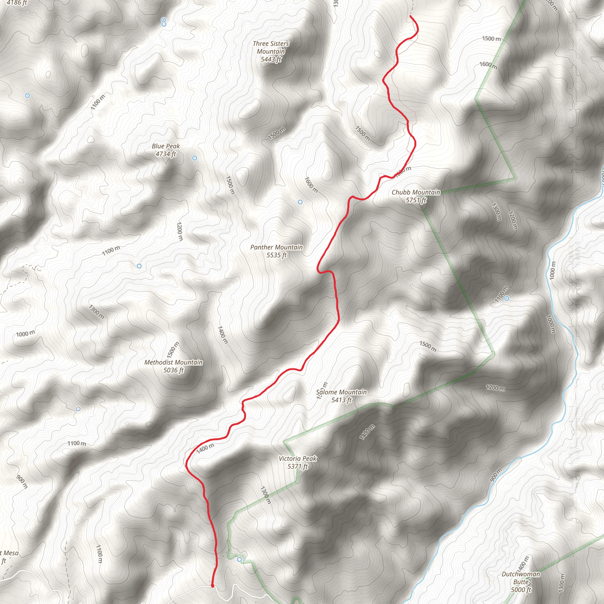 Lost Goldmine Trail mobile static map