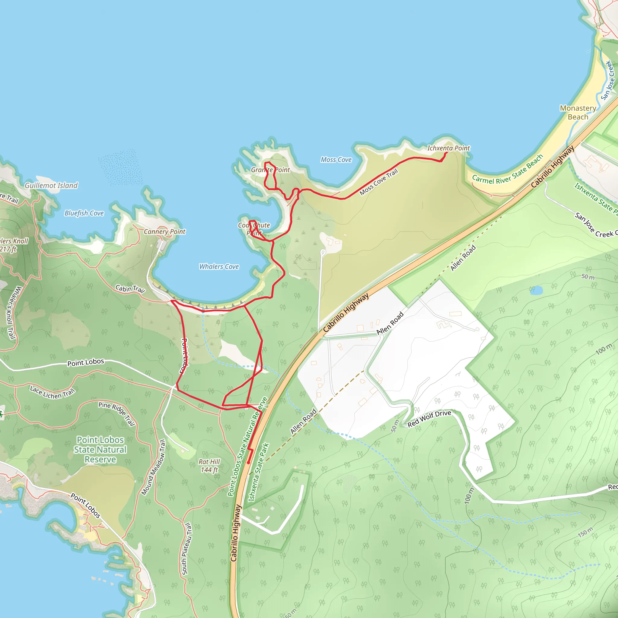 Granite Point, Coal Chute Point and Ichxenta Pont Loop mobile static map