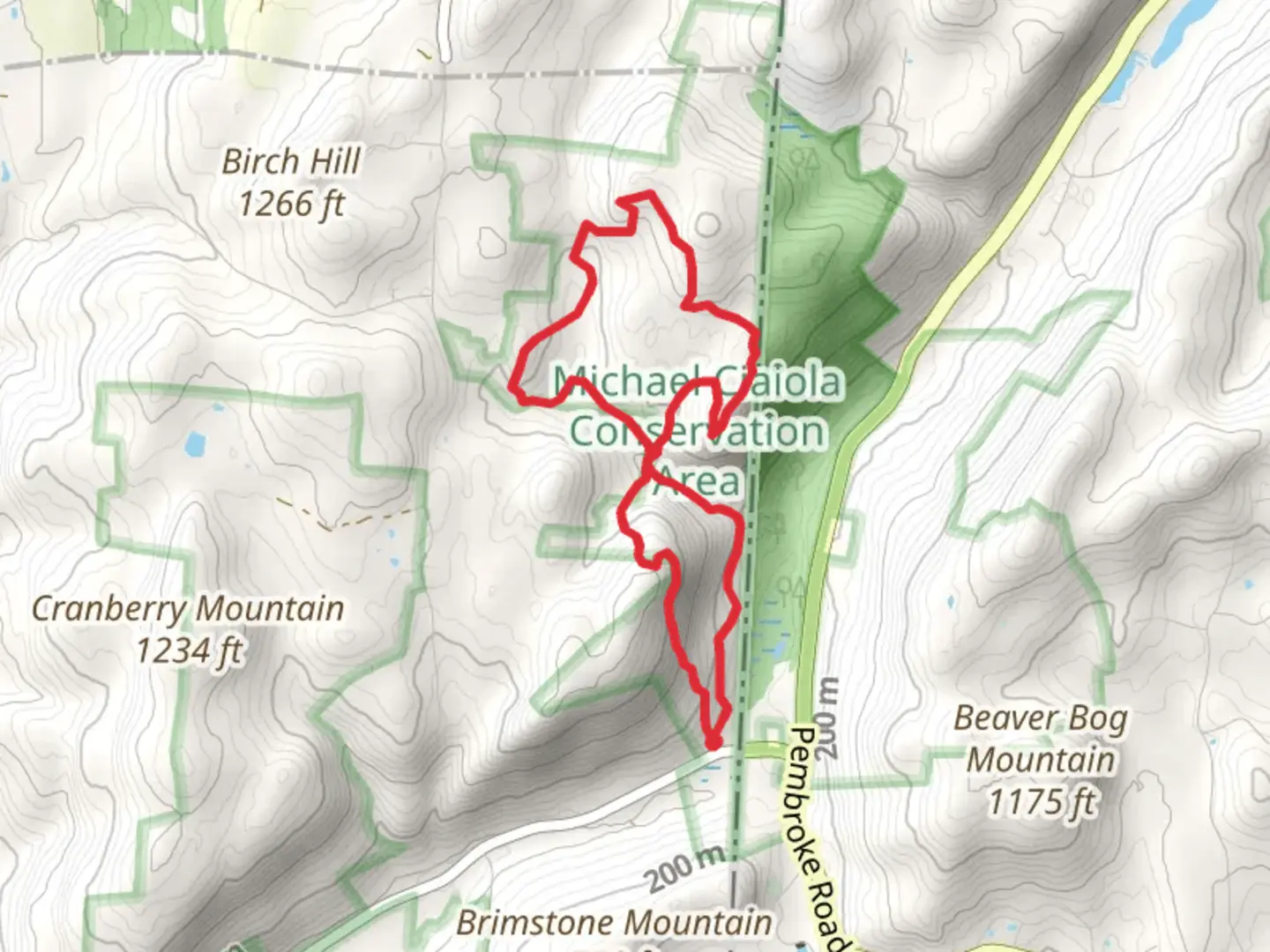 An image depicting the trail Michael Ciaiola Conservation Area Loop Trail and its surrounding area.