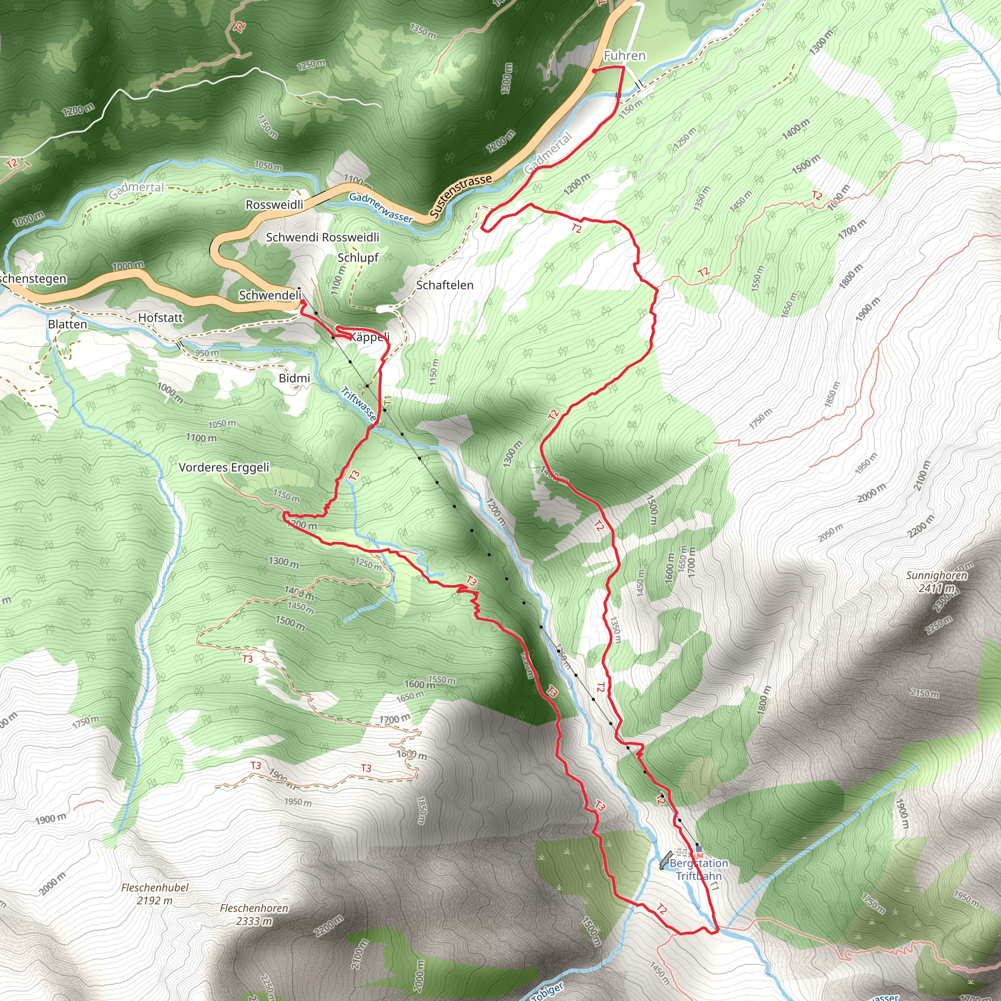 Magnificent mountain arena at the Trift mobile static map