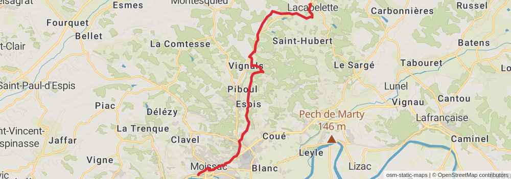 Camino Strasbourg-Saint Jean Pied de Port via Le Puy stage 67 Map