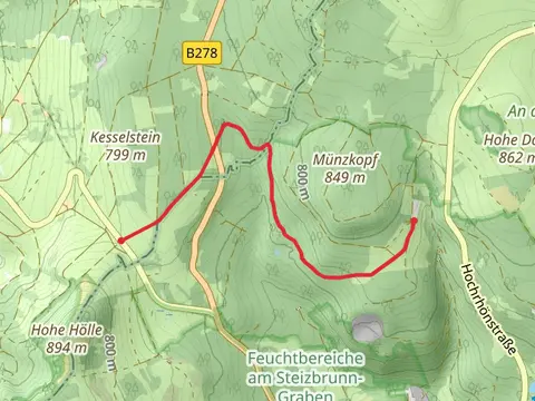 Jagdschloss Holzberg Walk via Schwedenwall Heidelstein
