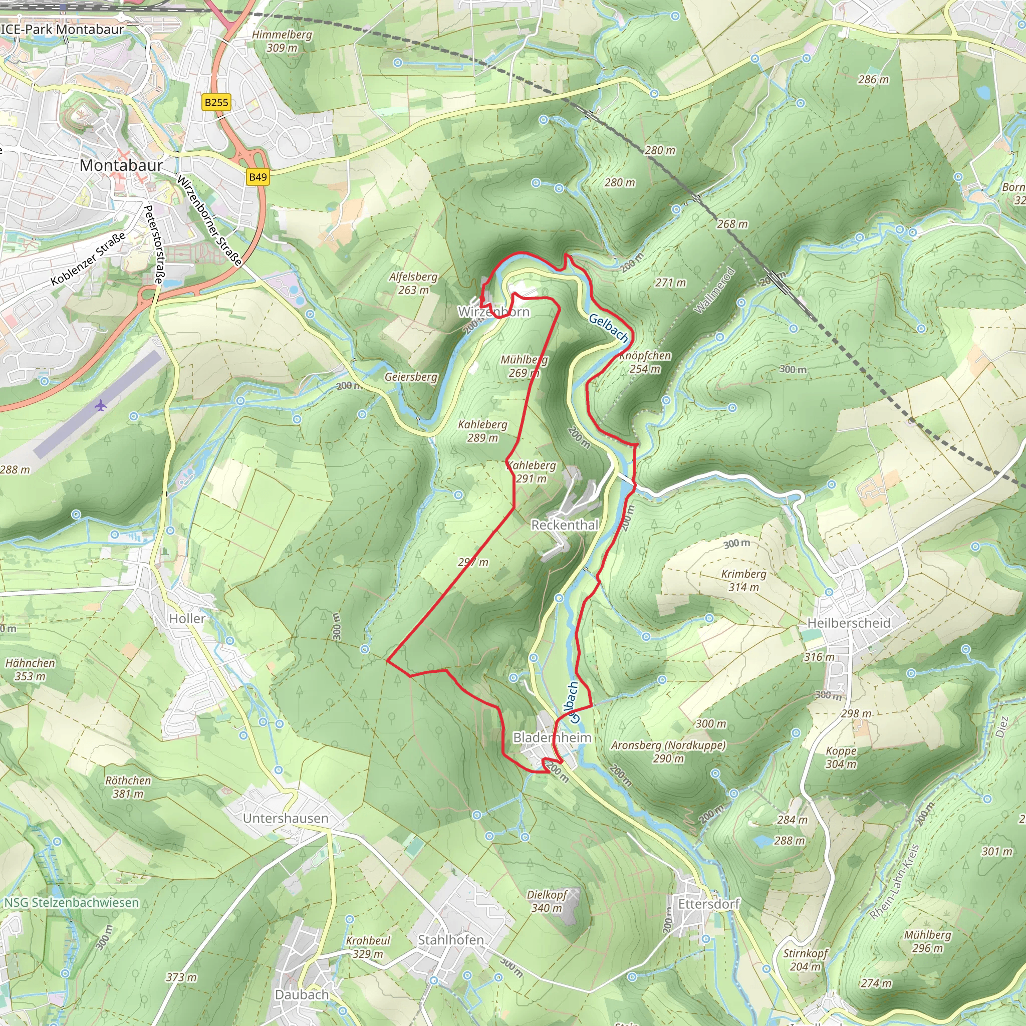 Kleiner Rundweg and Grosser Rundweg mobile static map