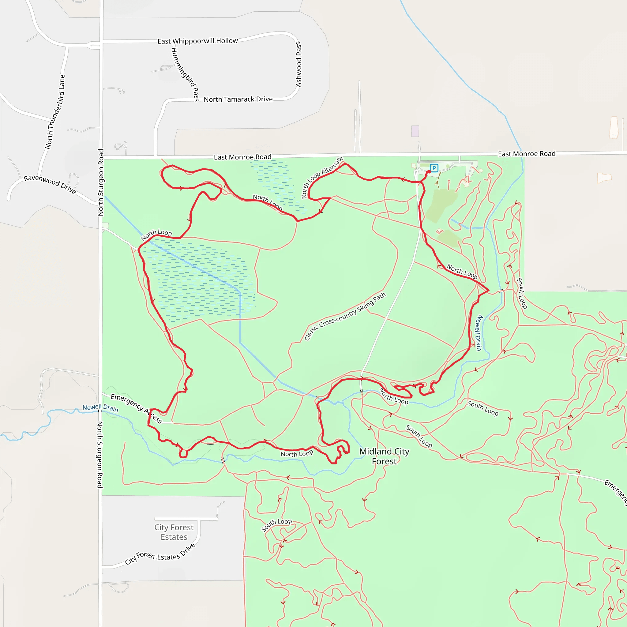 Midland City Forest Loop mobile static map