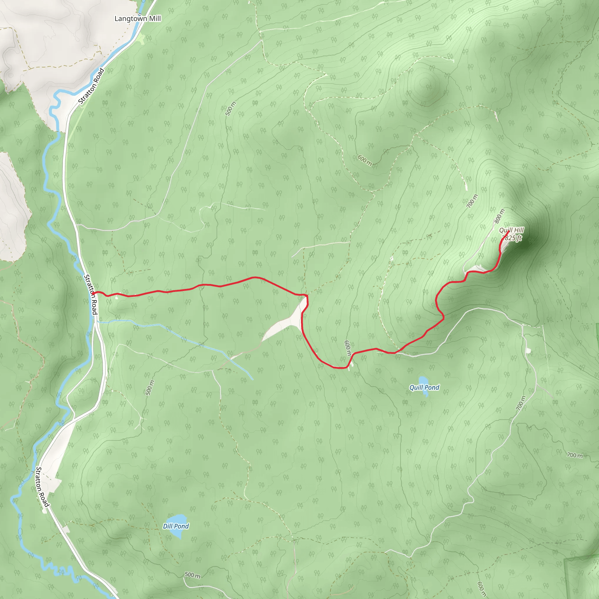 Quill Hill Trail mobile static map