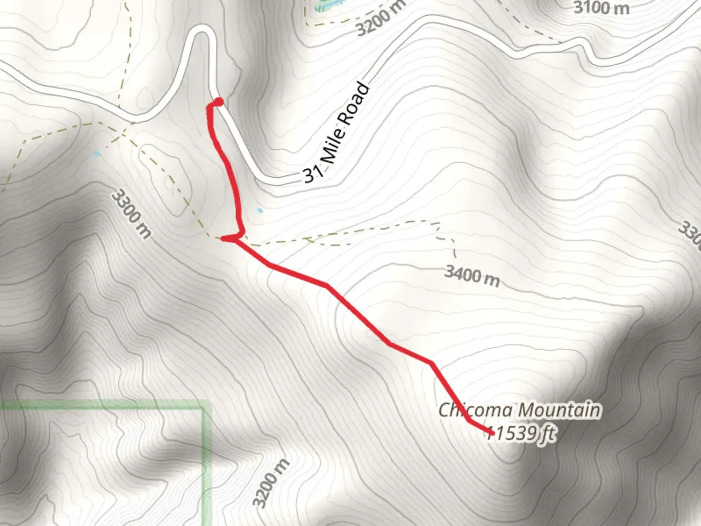 An image depicting the trail Chicoma Mountain and its surrounding area.