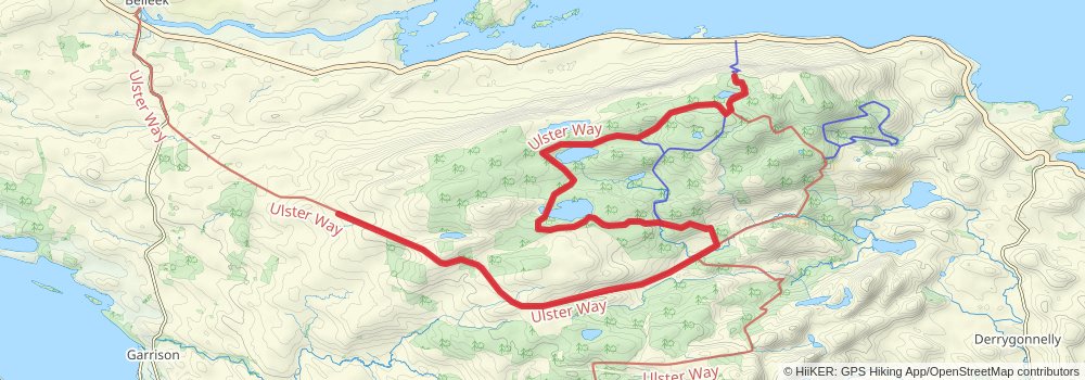 Belcoo to Belleek Including Lougah Navar Forest stage 3 Map