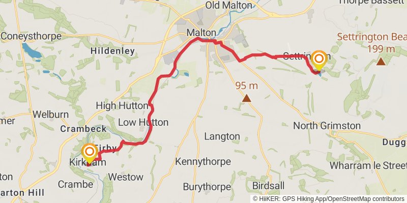 Vale of Pickering Loop from Kirkham Priory stage 11 Map