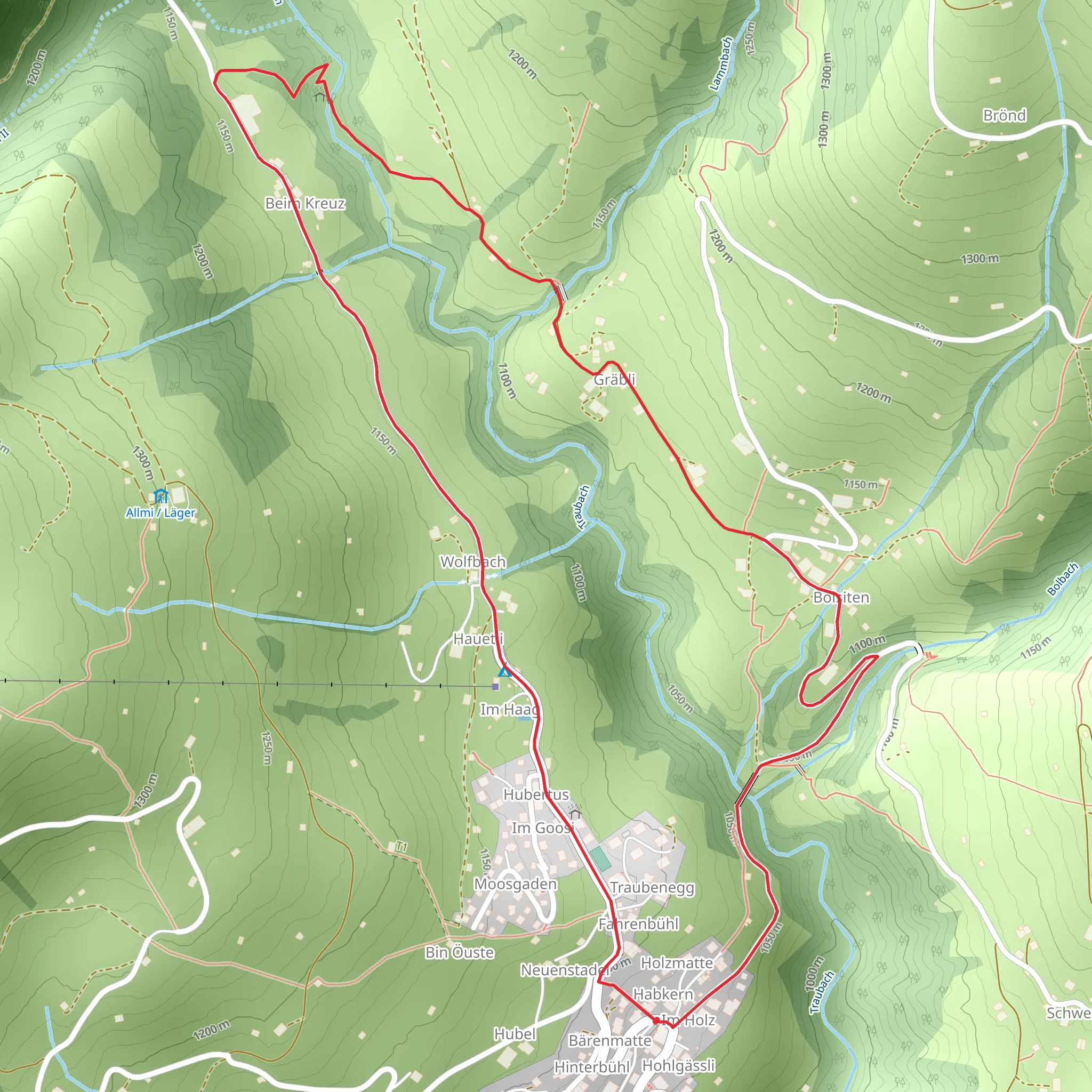 Habkern Loop mobile static map