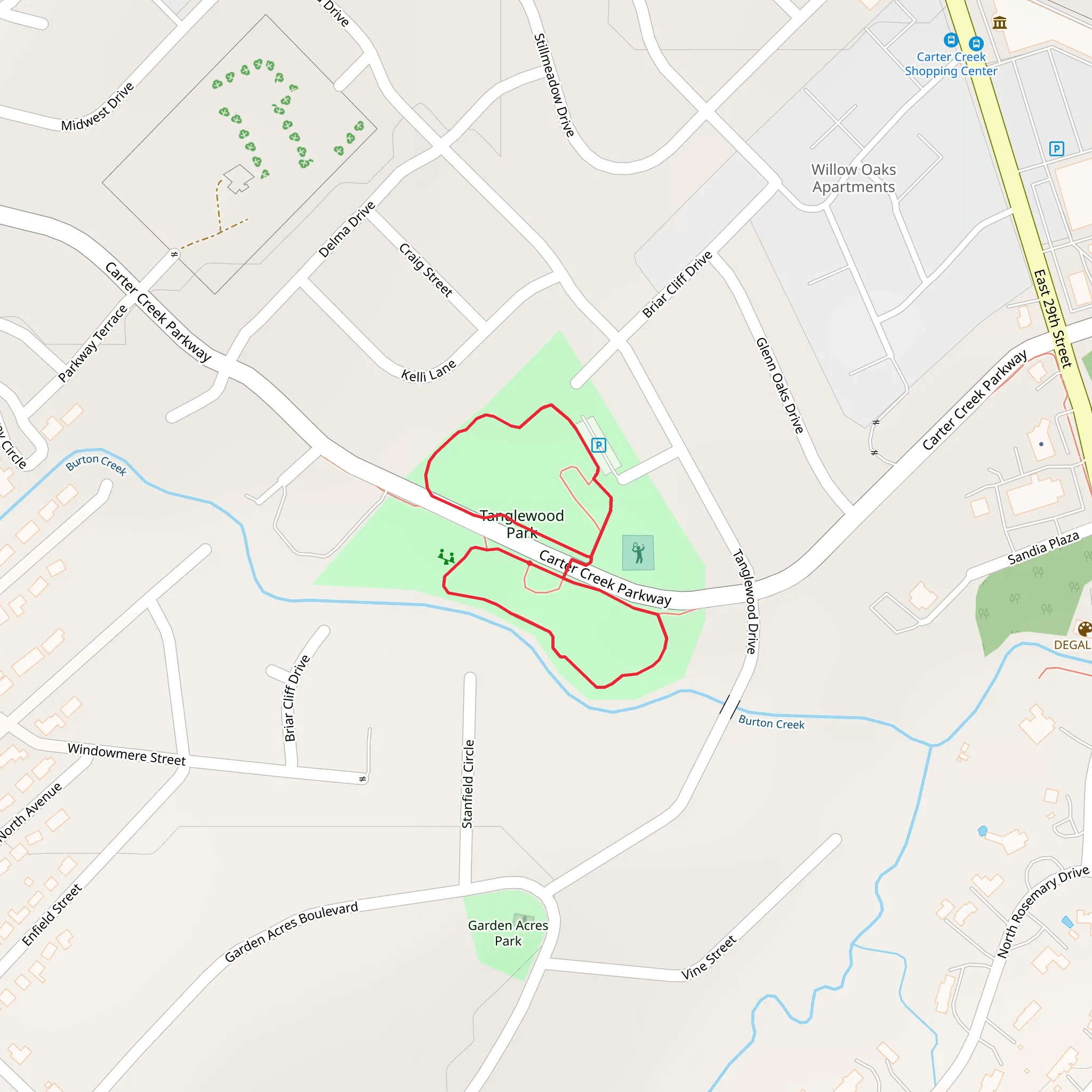 Tanglewood Park Loop mobile static map