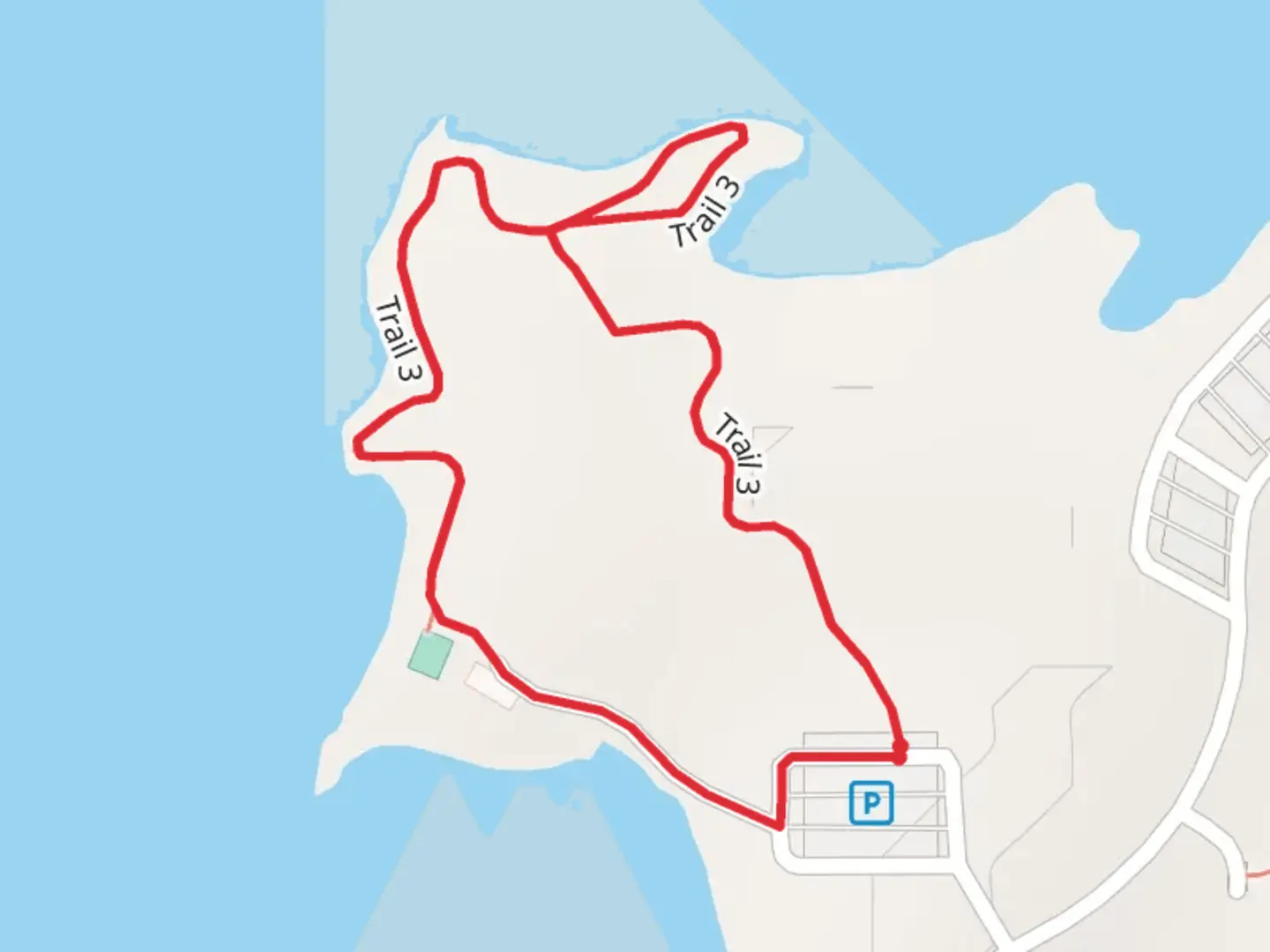 An image depicting the trail Summit Lake State Park Loop and its surrounding area.