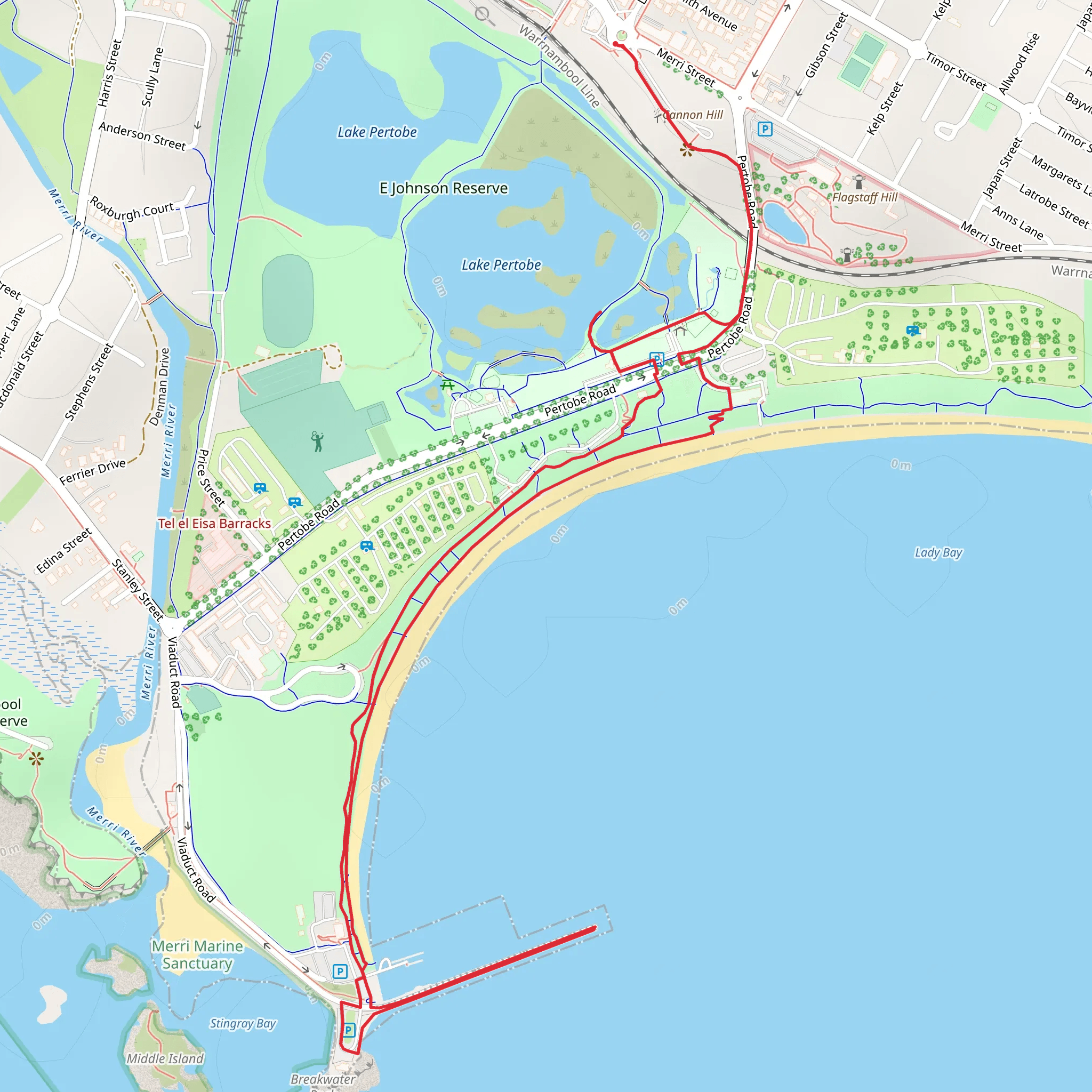 Warrnambool Beach Walk mobile static map
