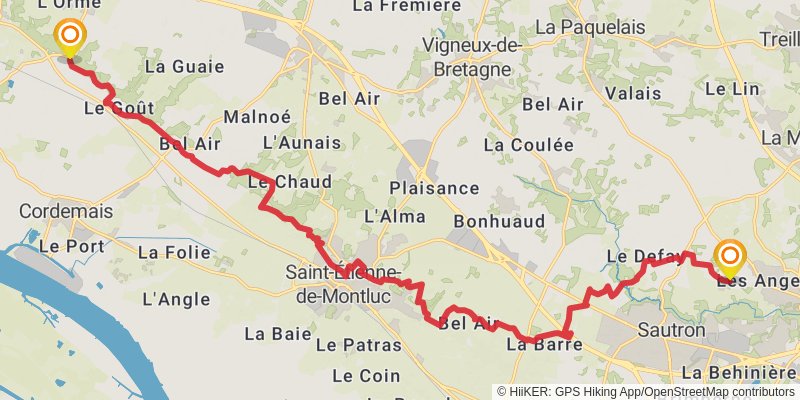 GR 3 - Vallee De La Loire stage 60 Map