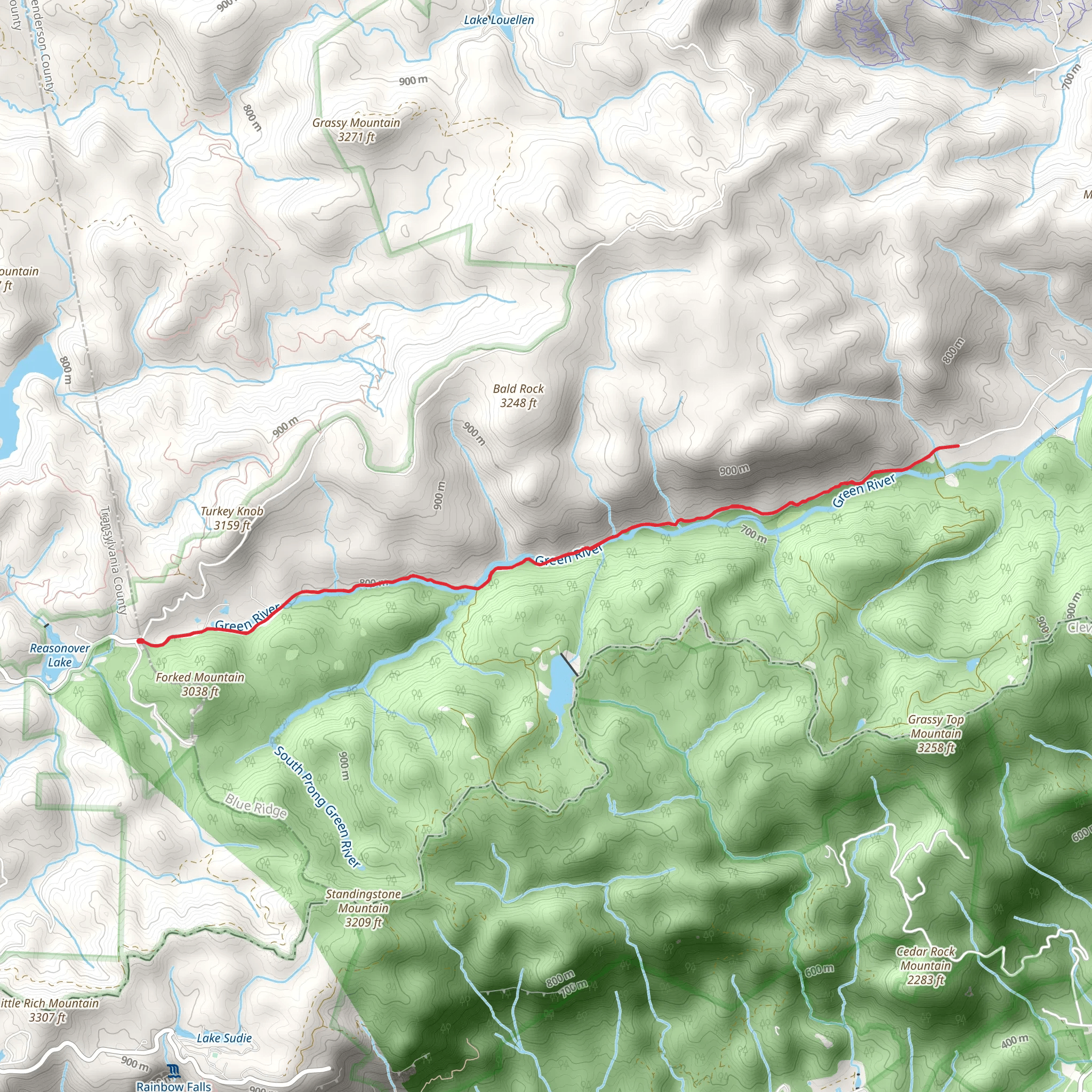 Green River Road mobile static map