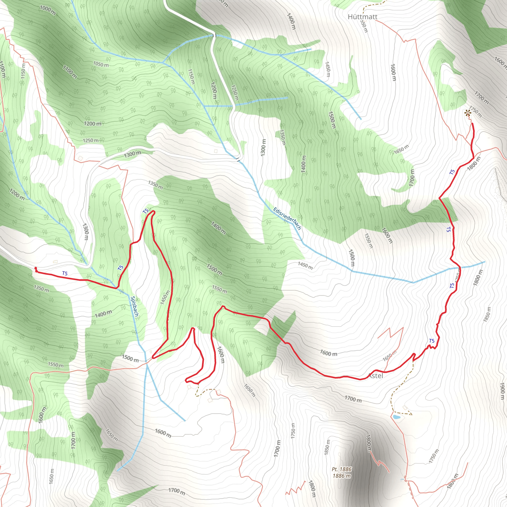 Gipfelwanderung zum Stuckli Chriiz, Sachseln mobile static map