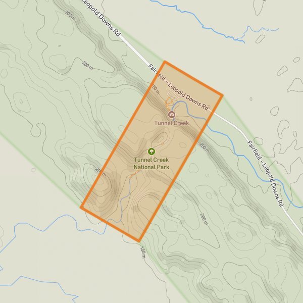 Tunnel Creek National Park mobile static map