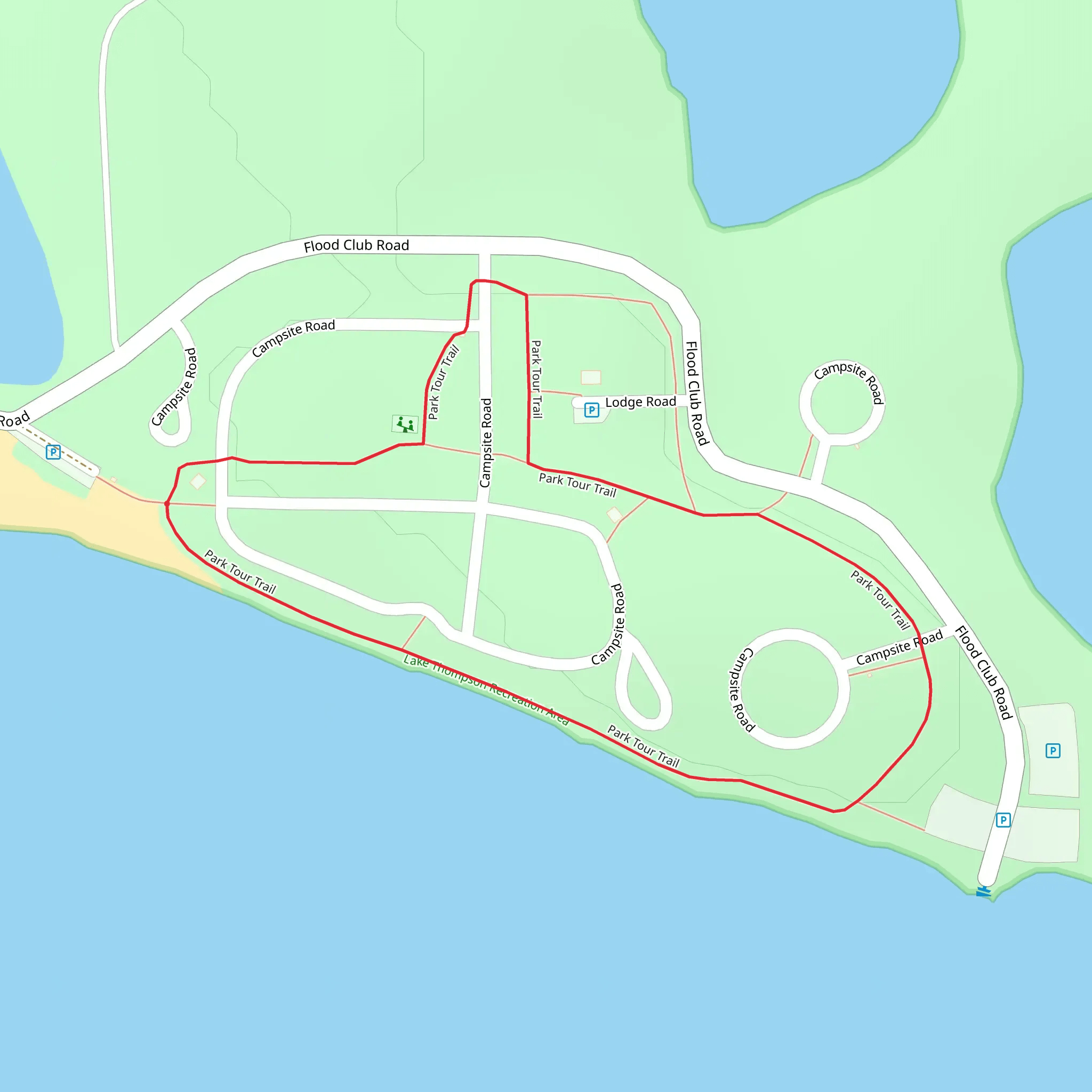 Park Tour Loop Trail mobile static map