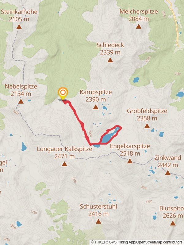 Ursprungalm to the Giglach Lakes mobile static map