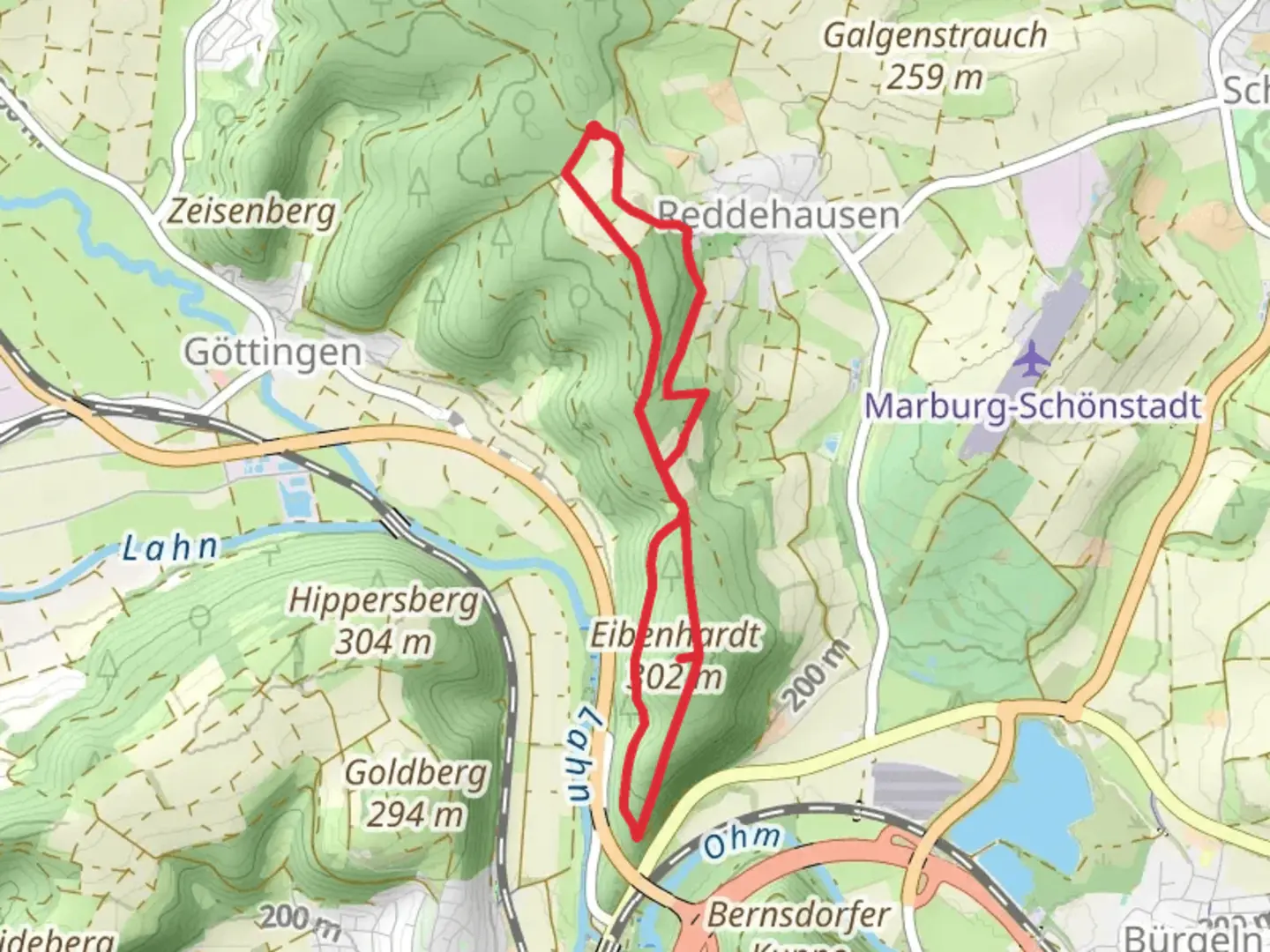 An image depicting the trail Eibenhardt Loop via Extratour Eibenhardtpfad and its surrounding area.
