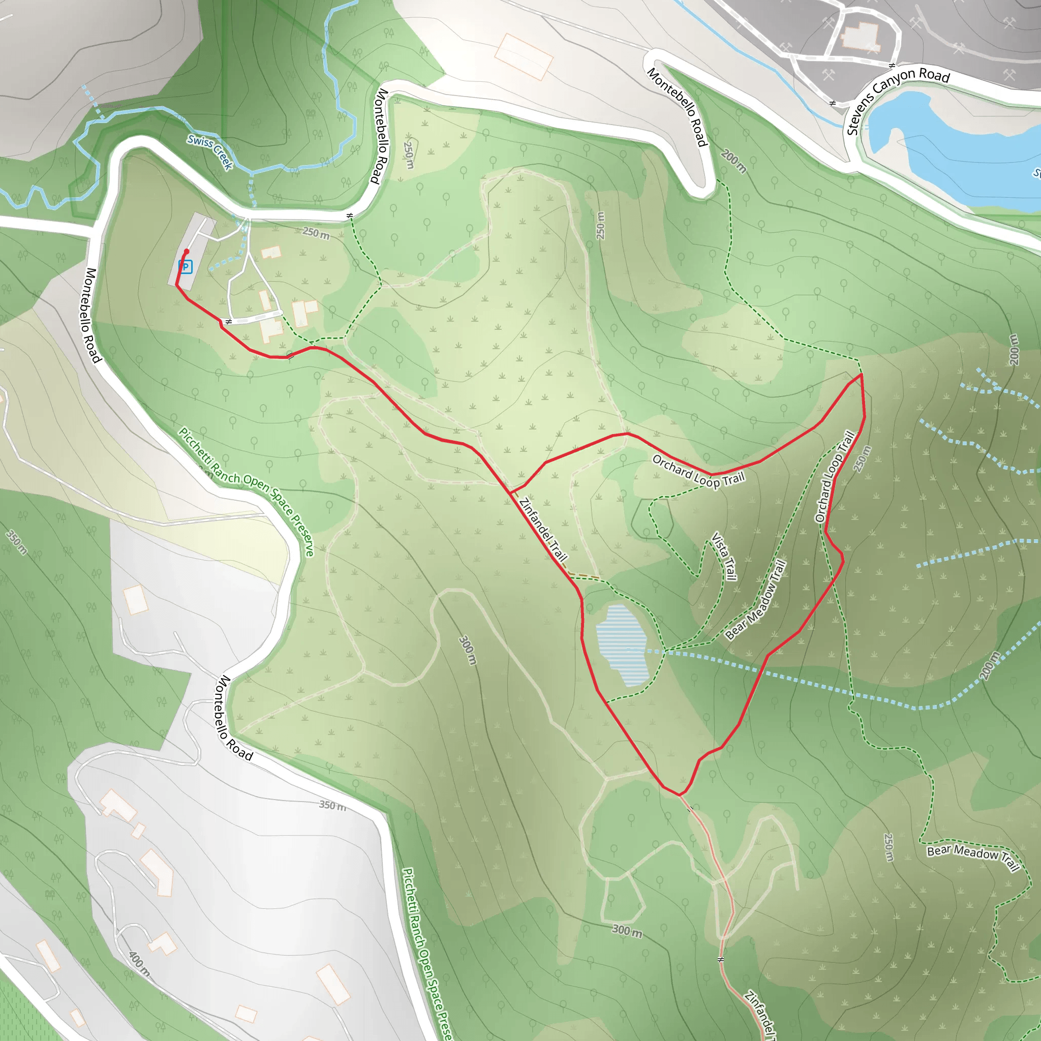 Zinfandel - Orchard Loop Trail mobile static map