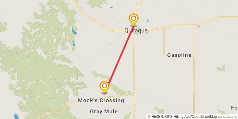 Caprock Canyons Trailway stage 4 Map