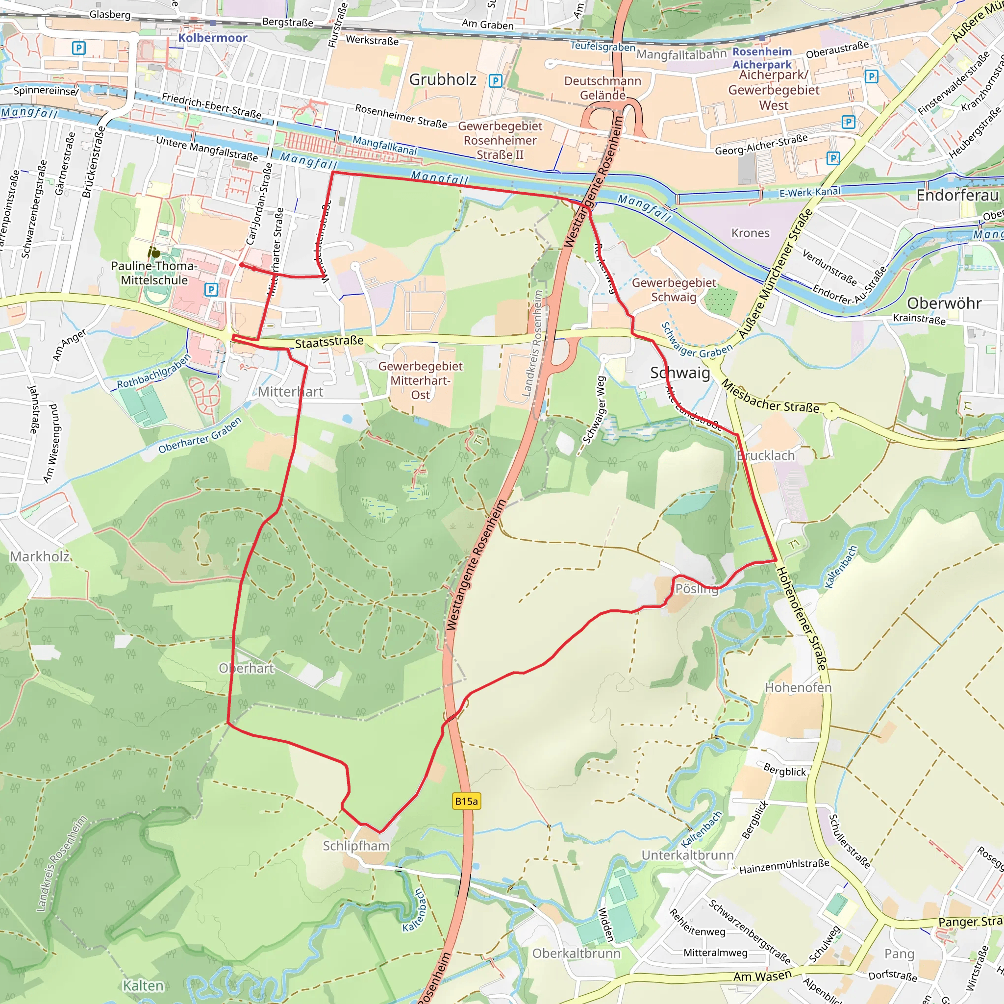 Mitterhart Loop mobile static map