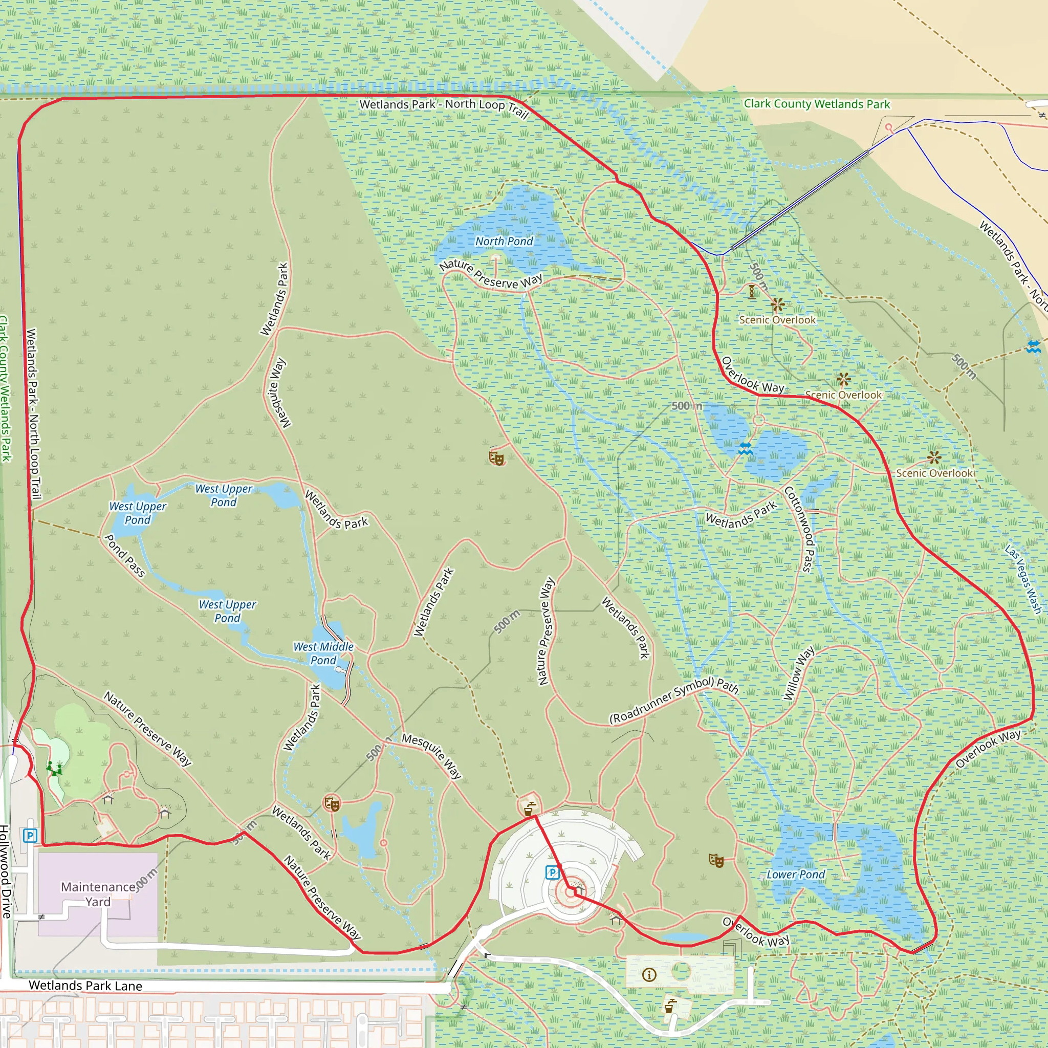 Wetlands Park - North Loop Trail mobile static map
