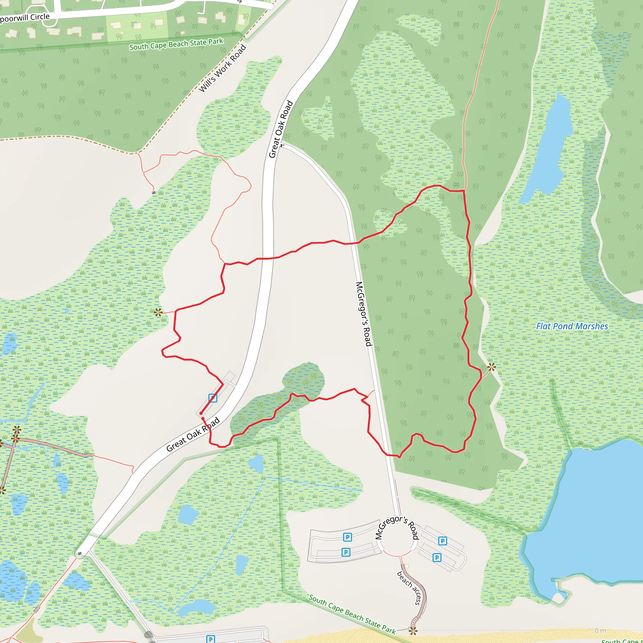 Flat Pond Marshes mobile static map