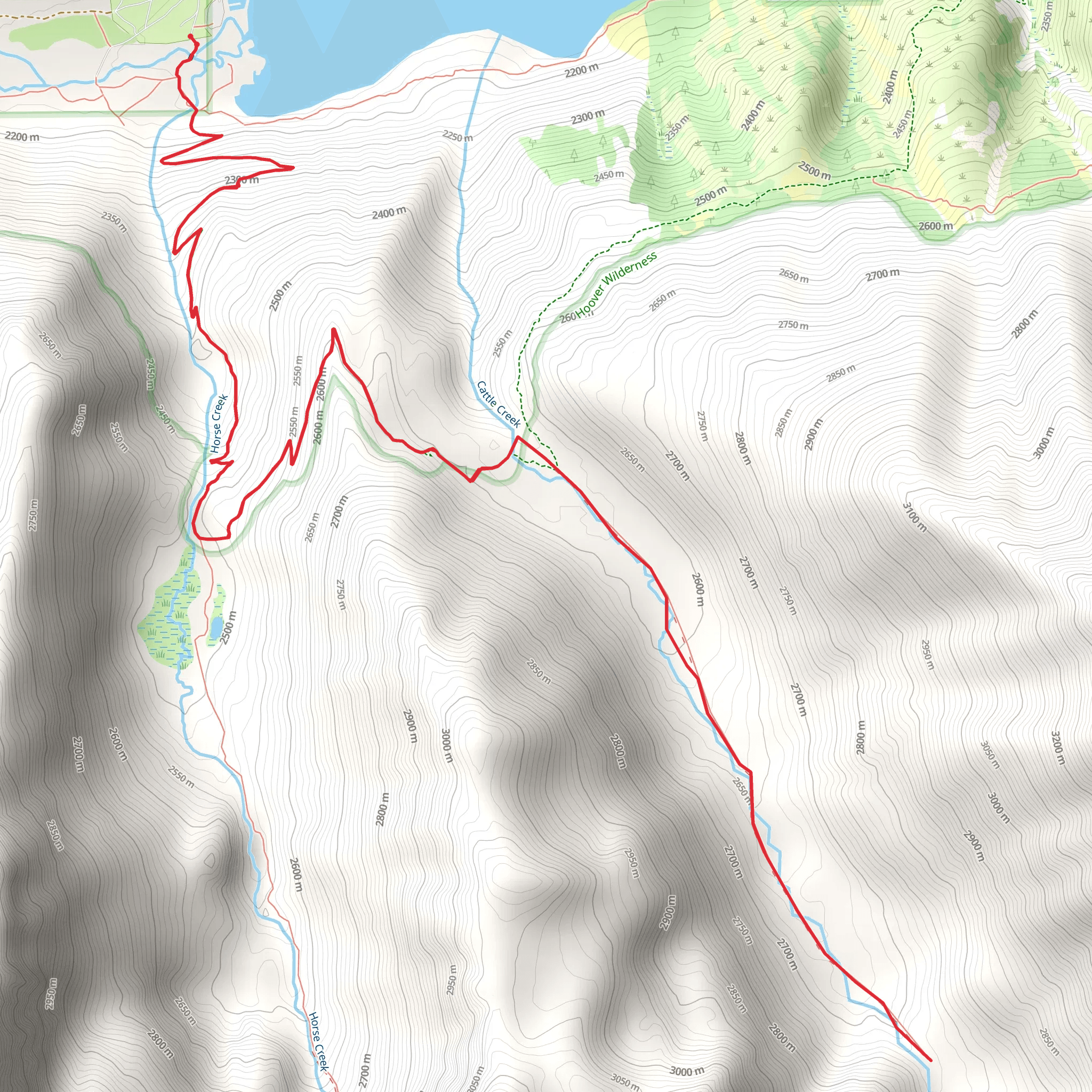 Cattle Creek Trail mobile static map