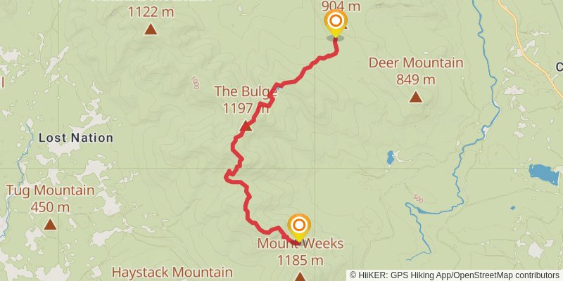 Kilkenny Ridge Trail stage 2 Map