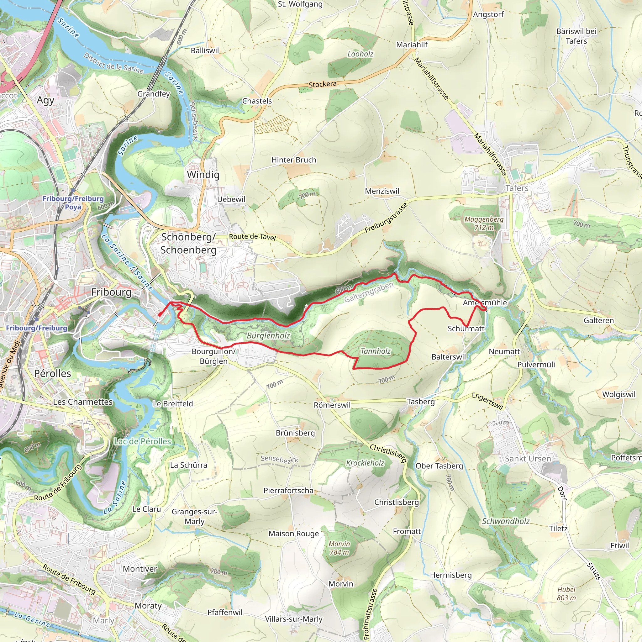 Gorges du Gottéron mobile static map
