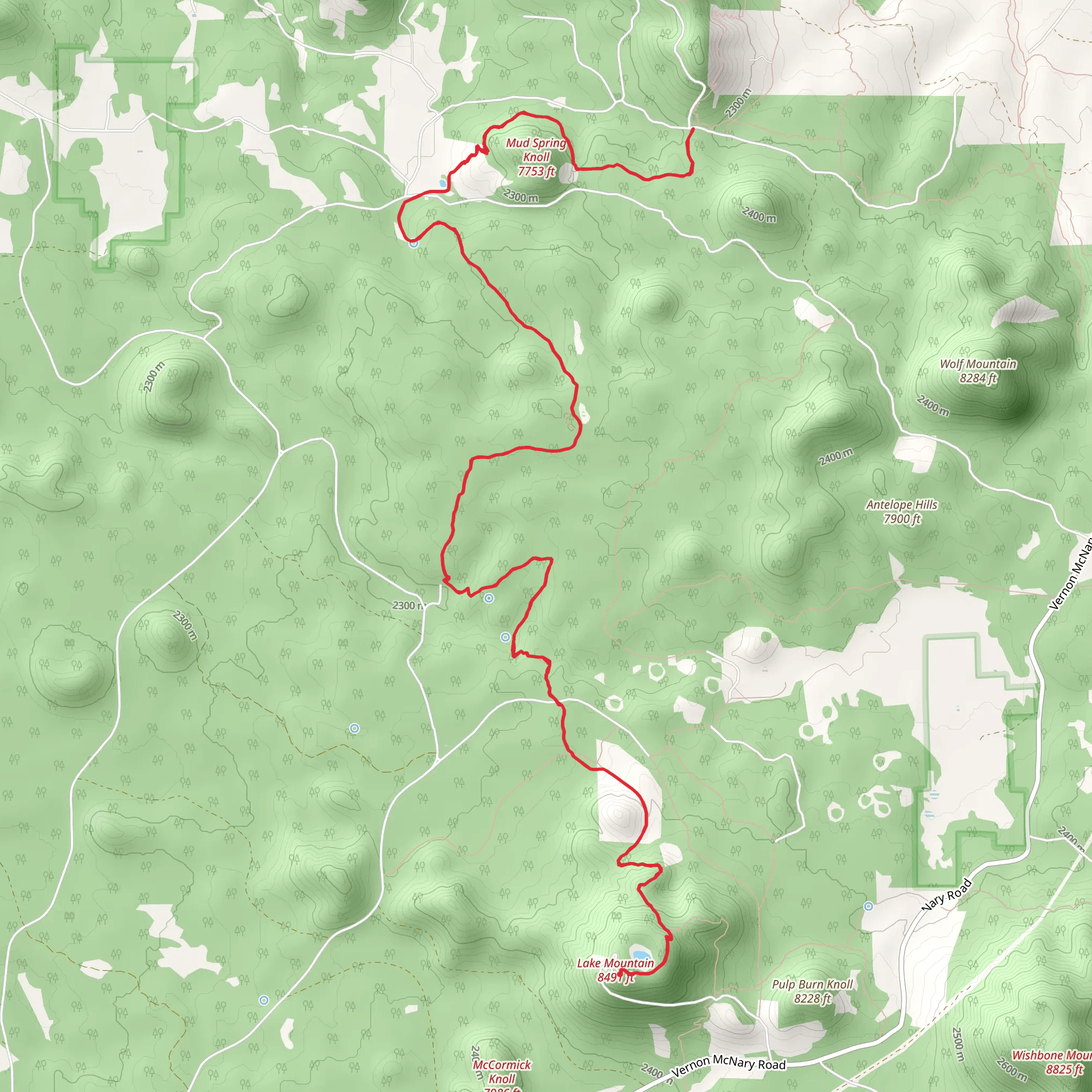 Four Springs Trail mobile static map