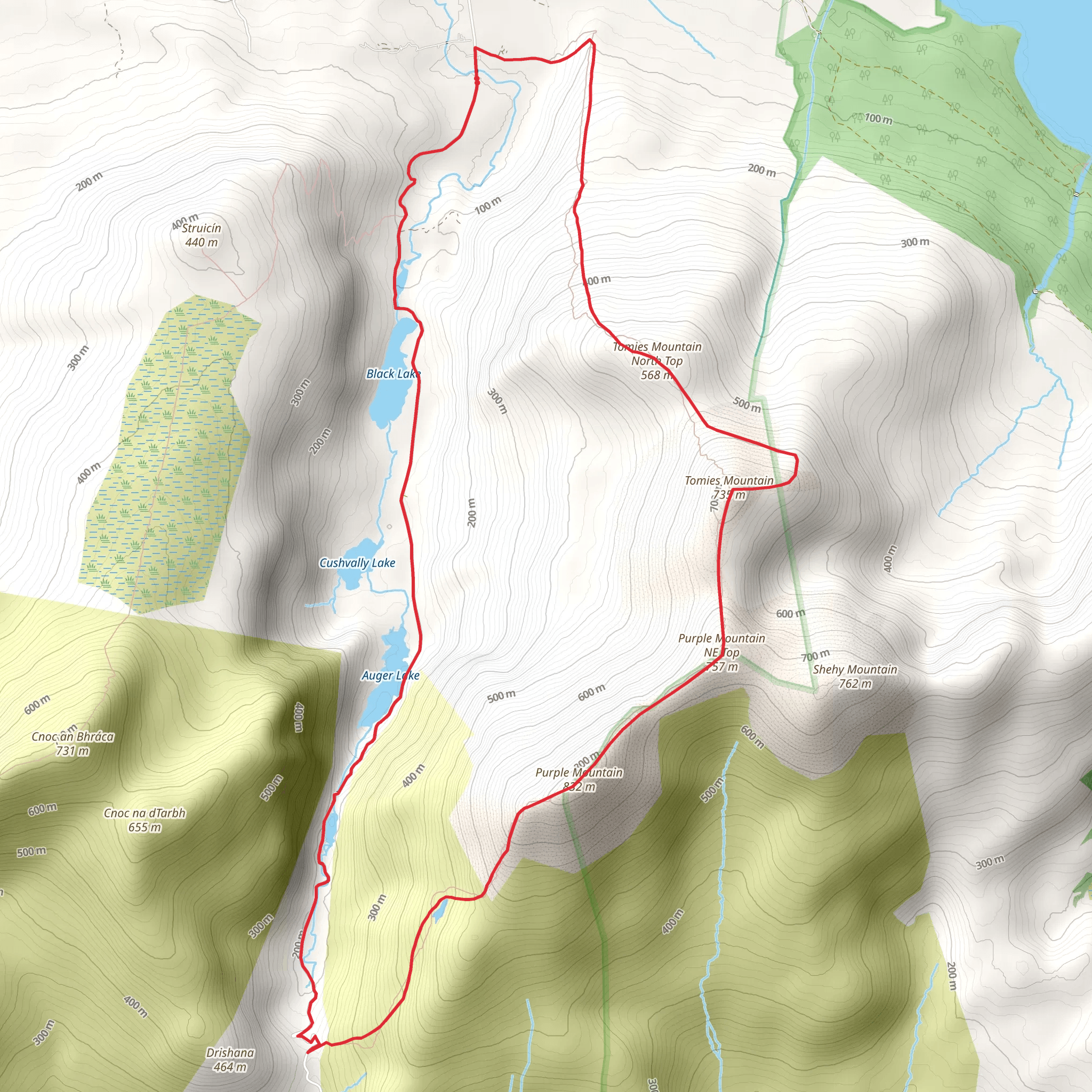 Purple Mountain mobile static map